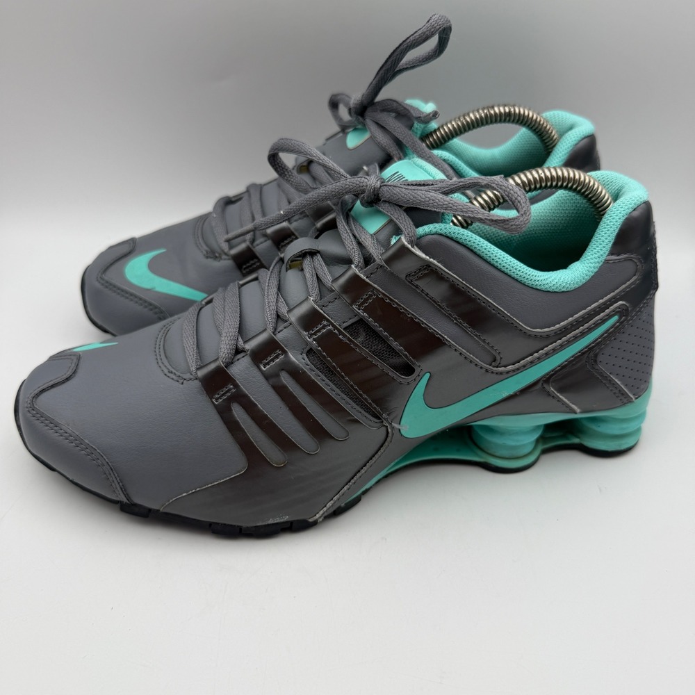 Nike Shox NZ Womens 10 Grey Teal Running Shoes 639657-041 Metallic Silver